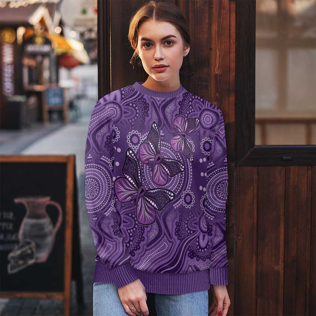 Purple Butterfly Spirit Ugly Christmas Sweater Australian Epilepsy Awareness - Aussie Hoodie