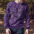 Purple Butterfly Spirit Ugly Christmas Sweater Australian Epilepsy Awareness - Aussie Hoodie
