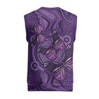 Purple Butterfly Spirit Christmas Knitted V-Neck Vest Australian Epilepsy Awareness - Aussie Hoodie