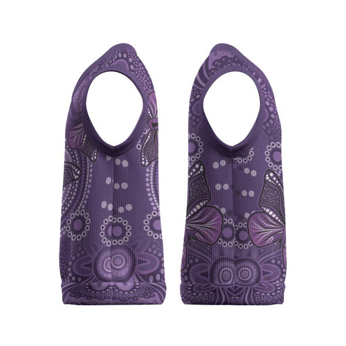 Purple Butterfly Spirit Christmas Knitted V-Neck Vest Australian Epilepsy Awareness - Aussie Hoodie