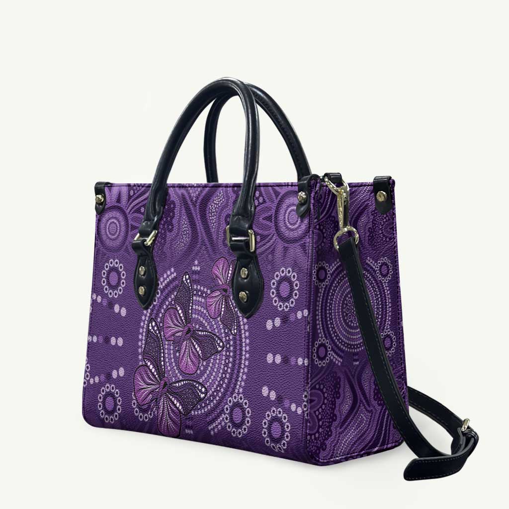 Purple Butterfly Spirit Leather Bag Australian Epilepsy Awareness - Aussie Hoodie