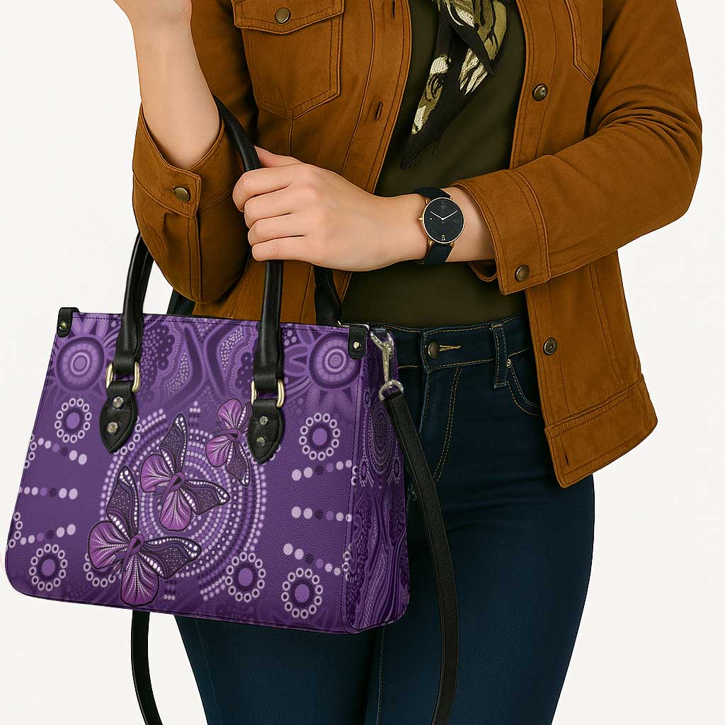 Purple Butterfly Spirit Leather Bag Australian Epilepsy Awareness - Aussie Hoodie