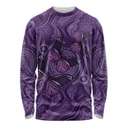 Purple Butterfly Spirit Long Sleeve Shirt Australian Epilepsy Awareness - Aussie Hoodie