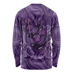 Purple Butterfly Spirit Long Sleeve Shirt Australian Epilepsy Awareness - Aussie Hoodie