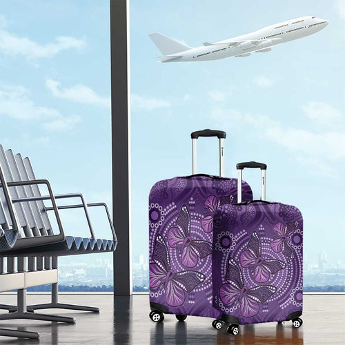 Purple Butterfly Spirit Luggage Cover Australian Epilepsy Awareness - Aussie Hoodie