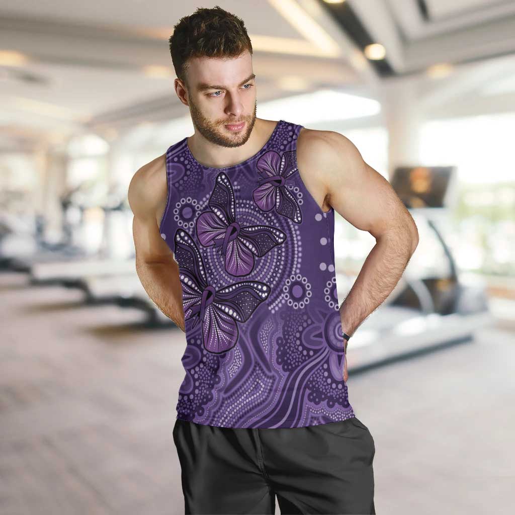 Purple Butterfly Spirit Men Tank Top Australian Epilepsy Awareness - Aussie Hoodie