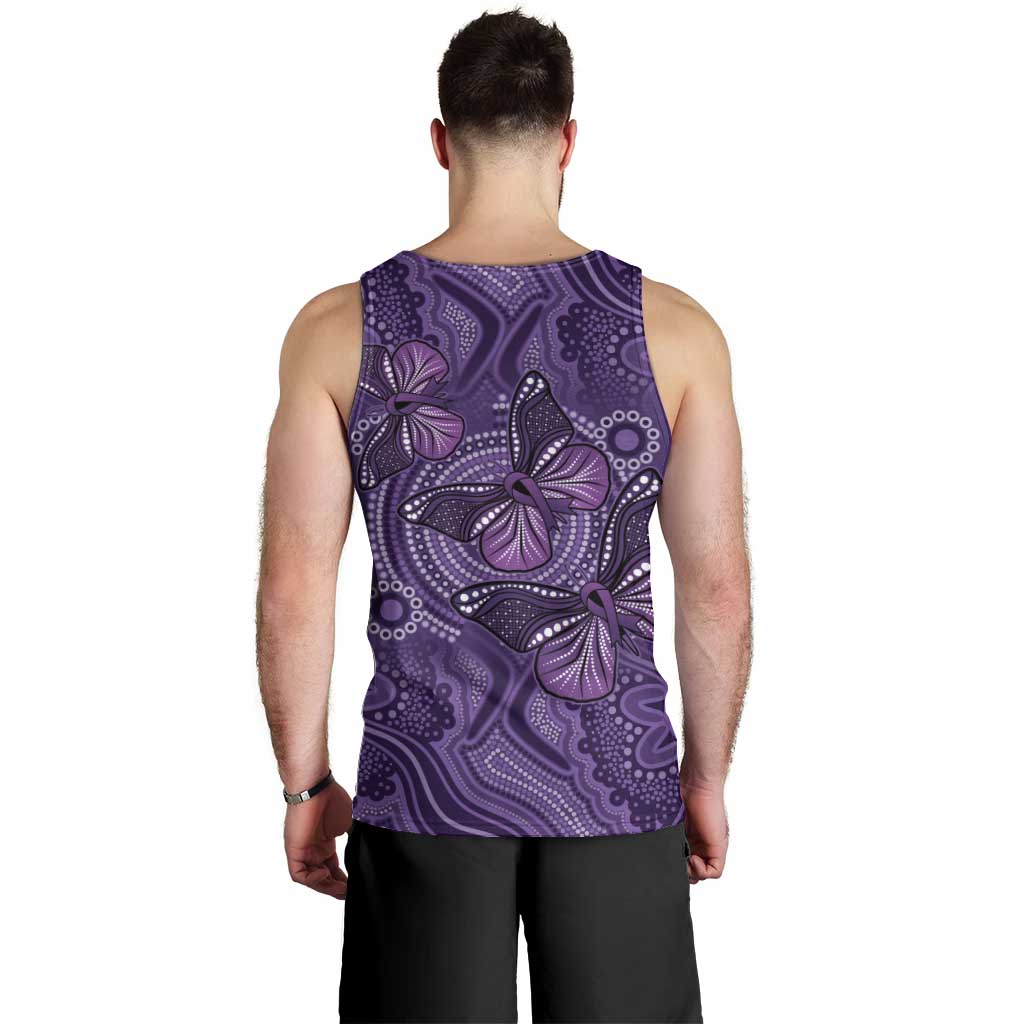 Purple Butterfly Spirit Men Tank Top Australian Epilepsy Awareness - Aussie Hoodie
