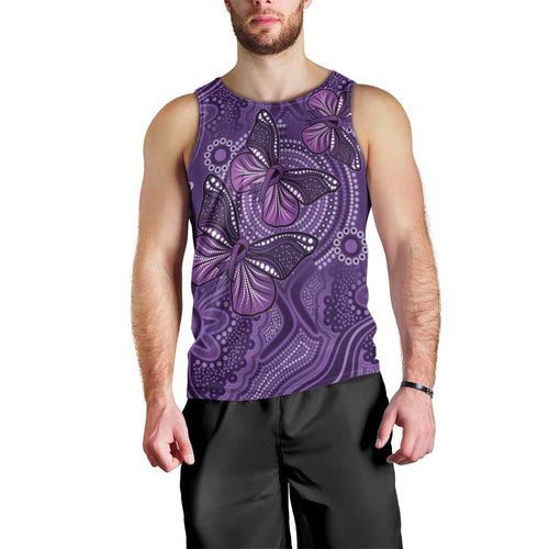 Purple Butterfly Spirit Men Tank Top Australian Epilepsy Awareness - Aussie Hoodie