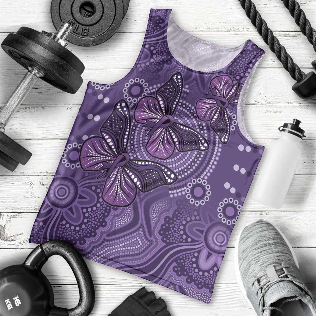 Purple Butterfly Spirit Men Tank Top Australian Epilepsy Awareness - Aussie Hoodie