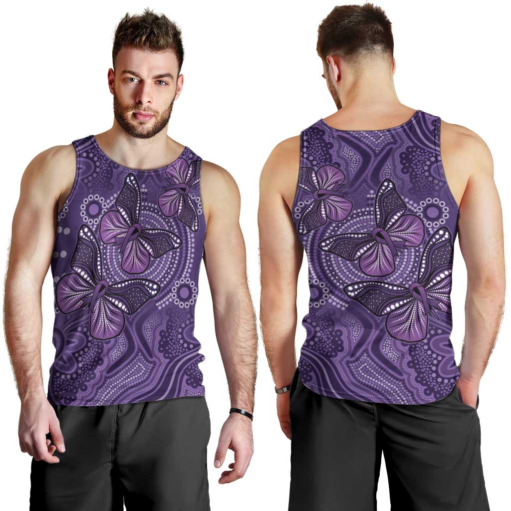 Purple Butterfly Spirit Men Tank Top Australian Epilepsy Awareness - Aussie Hoodie