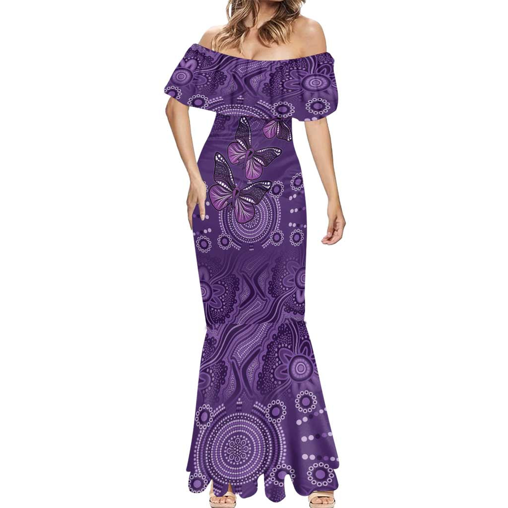 Purple Butterfly Spirit Mermaid Dress Australian Epilepsy Awareness - Aussie Hoodie