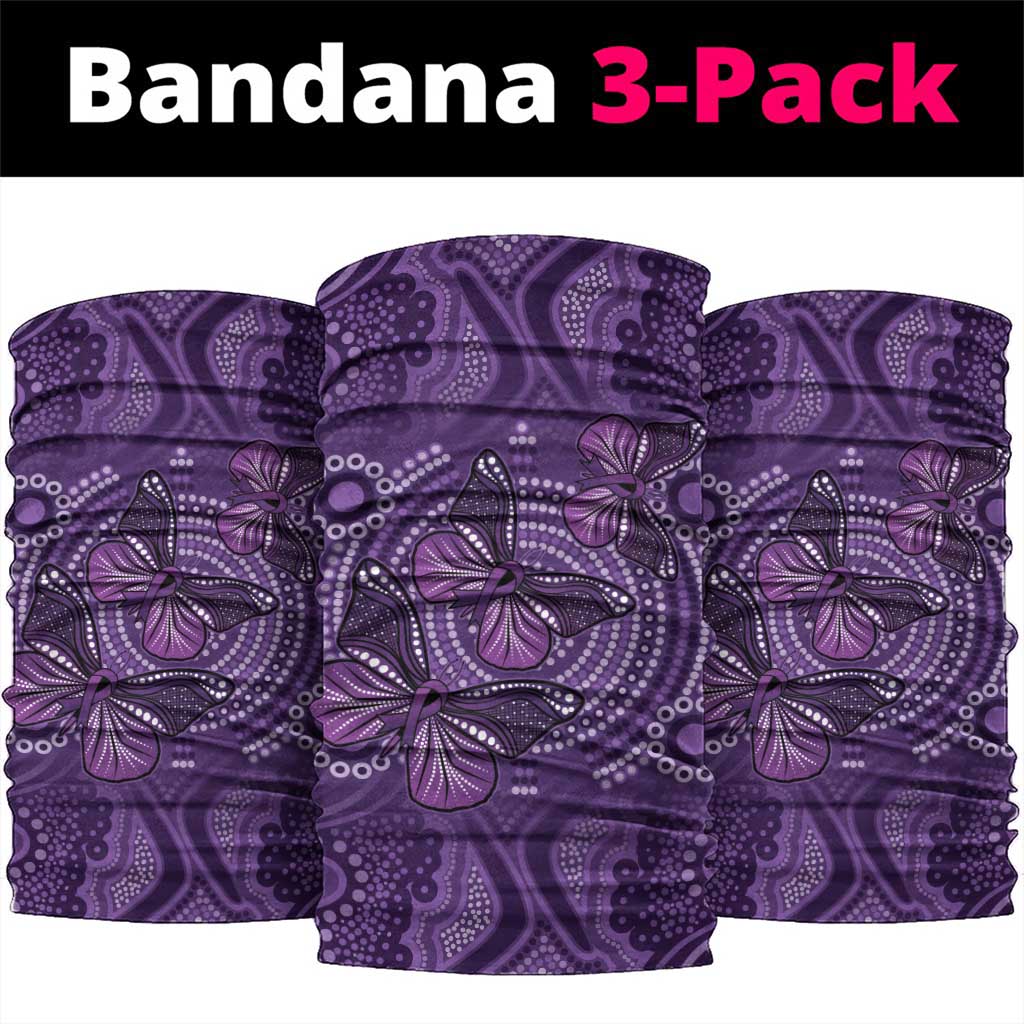 Purple Butterfly Spirit Neck Gaiter Australian Epilepsy Awareness - Aussie Hoodie