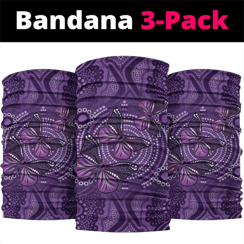Purple Butterfly Spirit Neck Gaiter Australian Epilepsy Awareness - Aussie Hoodie