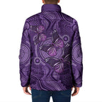 Purple Butterfly Spirit Padded Jacket Australian Epilepsy Awareness - Aussie Hoodie