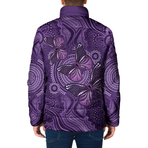 Purple Butterfly Spirit Padded Jacket Australian Epilepsy Awareness - Aussie Hoodie