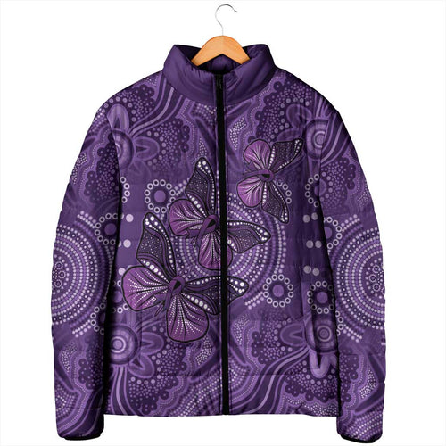 Purple Butterfly Spirit Padded Jacket Australian Epilepsy Awareness - Aussie Hoodie
