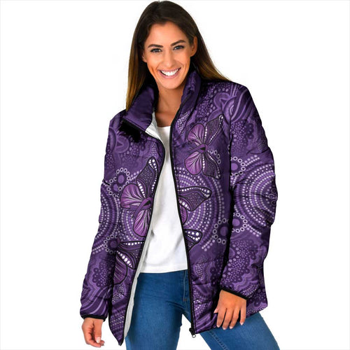 Purple Butterfly Spirit Padded Jacket Australian Epilepsy Awareness - Aussie Hoodie