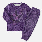 Purple Butterfly Spirit Christmas Pajama Set Australian Epilepsy Awareness - Aussie Hoodie
