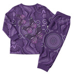 Purple Butterfly Spirit Christmas Pajama Set Australian Epilepsy Awareness - Aussie Hoodie