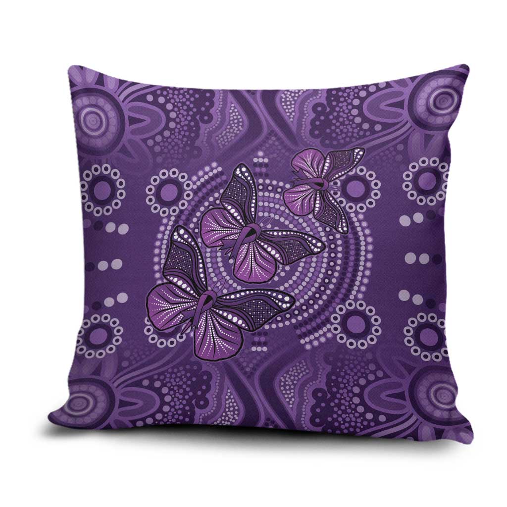 Purple Butterfly Spirit Pillow Cover Australian Epilepsy Awareness - Aussie Hoodie