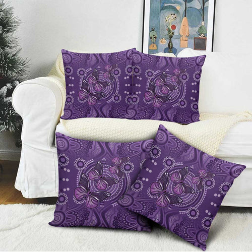 Purple Butterfly Spirit Pillow Cover Australian Epilepsy Awareness - Aussie Hoodie