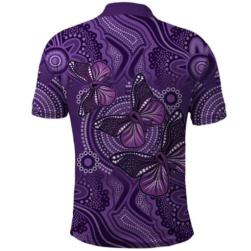 Purple Butterfly Spirit Polo Shirt Australian Epilepsy Awareness - Aussie Hoodie