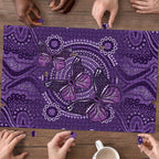 Purple Butterfly Spirit Puzzle Australian Epilepsy Awareness - Aussie Hoodie