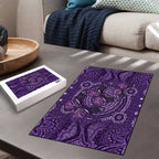 Purple Butterfly Spirit Puzzle Australian Epilepsy Awareness - Aussie Hoodie