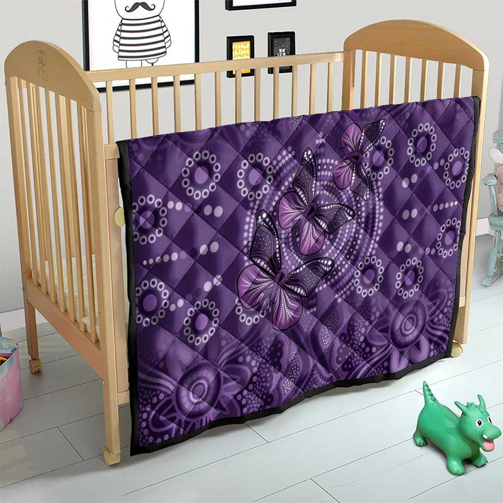 Purple Butterfly Spirit Quilt Australian Epilepsy Awareness - Aussie Hoodie