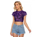Purple Butterfly Spirit Raglan Cropped T Shirt Australian Epilepsy Awareness - Aussie Hoodie