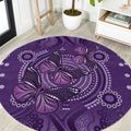 Purple Butterfly Spirit Round Carpet Australian Epilepsy Awareness - Aussie Hoodie