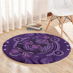 Purple Butterfly Spirit Round Carpet Australian Epilepsy Awareness - Aussie Hoodie