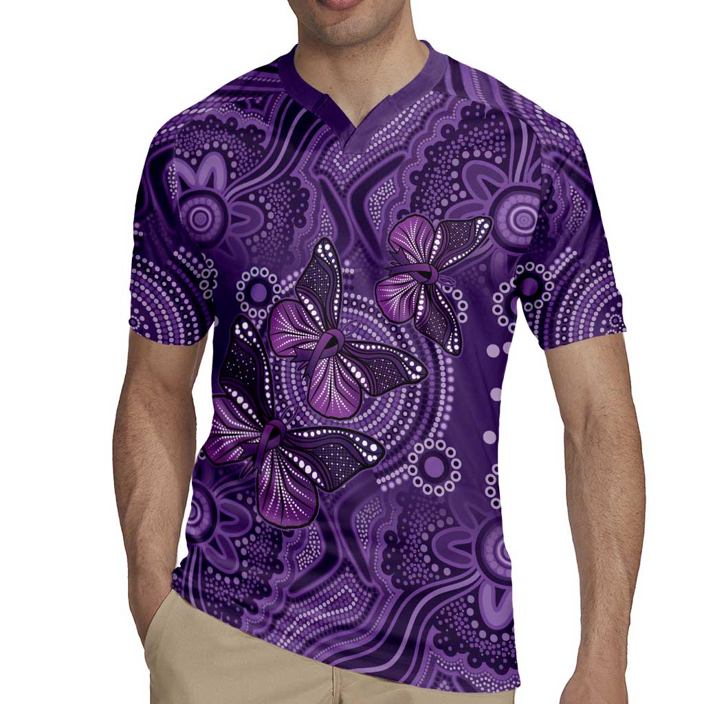 Purple Butterfly Spirit Rugby Jersey Australian Epilepsy Awareness - Aussie Hoodie