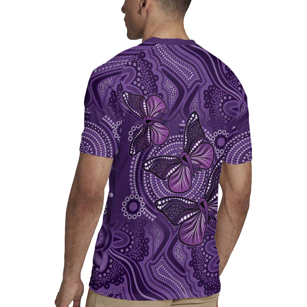 Purple Butterfly Spirit Rugby Jersey Australian Epilepsy Awareness - Aussie Hoodie