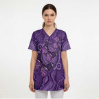 Purple Butterfly Spirit Scrub Top Australian Epilepsy Awareness - Aussie Hoodie