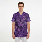 Purple Butterfly Spirit Scrub Top Australian Epilepsy Awareness - Aussie Hoodie
