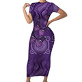 Purple Butterfly Spirit Short Sleeve Bodycon Dress Australian Epilepsy Awareness - Aussie Hoodie