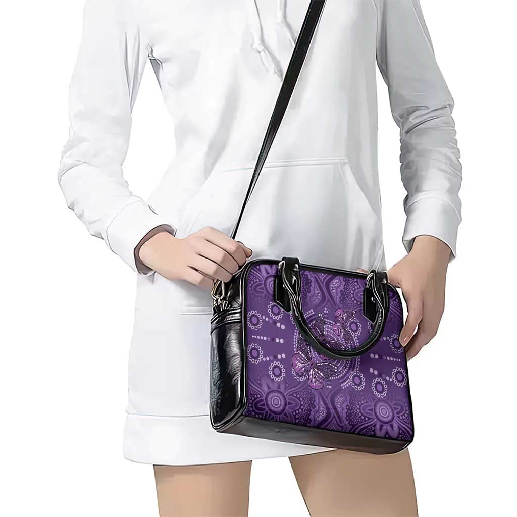 Purple Butterfly Spirit Shoulder Handbag Australian Epilepsy Awareness - Aussie Hoodie