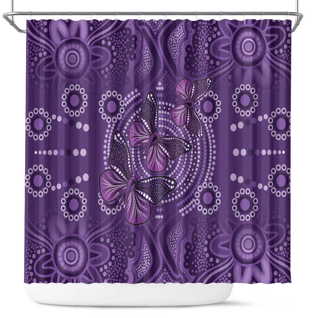 Purple Butterfly Spirit Shower Curtain Australian Epilepsy Awareness - Aussie Hoodie