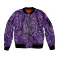 Purple Butterfly Spirit Sleeve Zip Bomber Jacket Australian Epilepsy Awareness - Aussie Hoodie