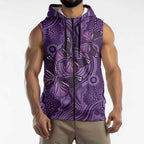 Purple Butterfly Spirit Sleeveless Zip Hoodie Australian Epilepsy Awareness LT9