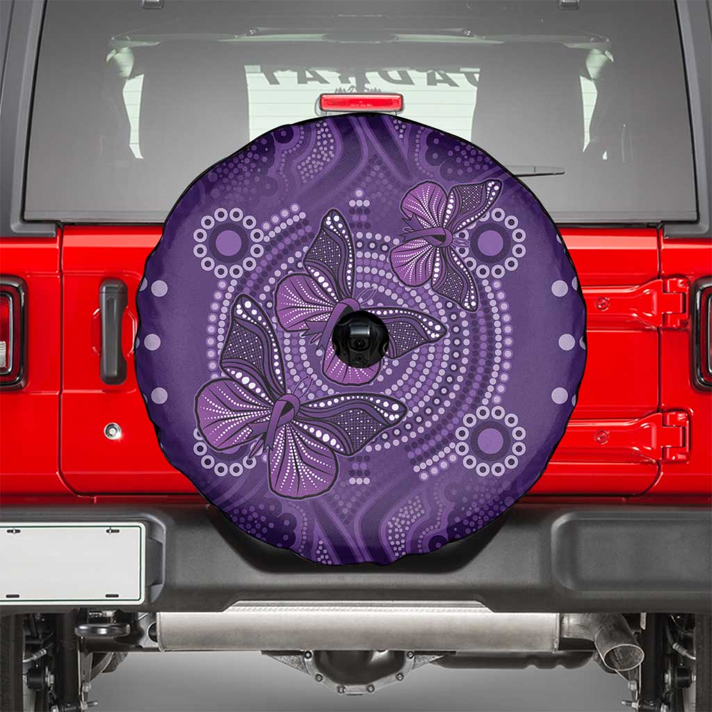 Purple Butterfly Spirit Spare Tire Cover Australian Epilepsy Awareness - Aussie Hoodie