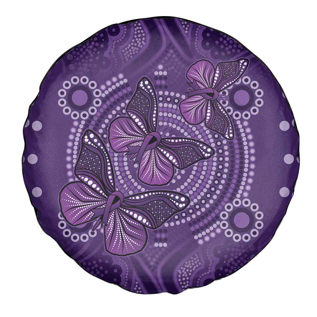 Purple Butterfly Spirit Spare Tire Cover Australian Epilepsy Awareness - Aussie Hoodie