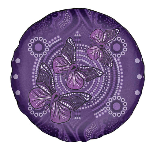 Purple Butterfly Spirit Spare Tire Cover Australian Epilepsy Awareness - Aussie Hoodie