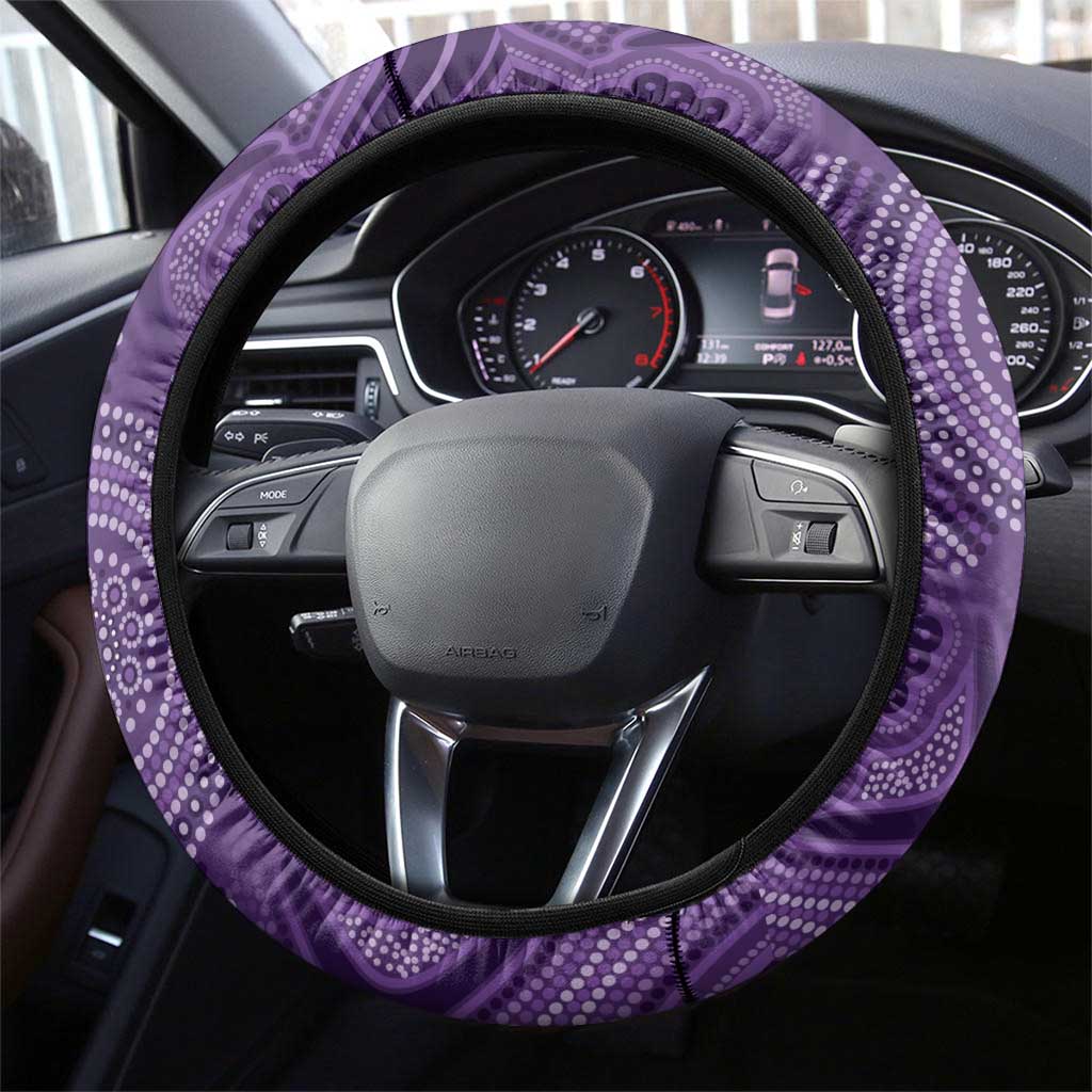 Purple Butterfly Spirit Steering Wheel Cover Australian Epilepsy Awareness - Aussie Hoodie