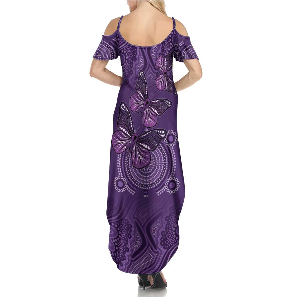 Purple Butterfly Spirit Summer Maxi Dress Australian Epilepsy Awareness - Aussie Hoodie
