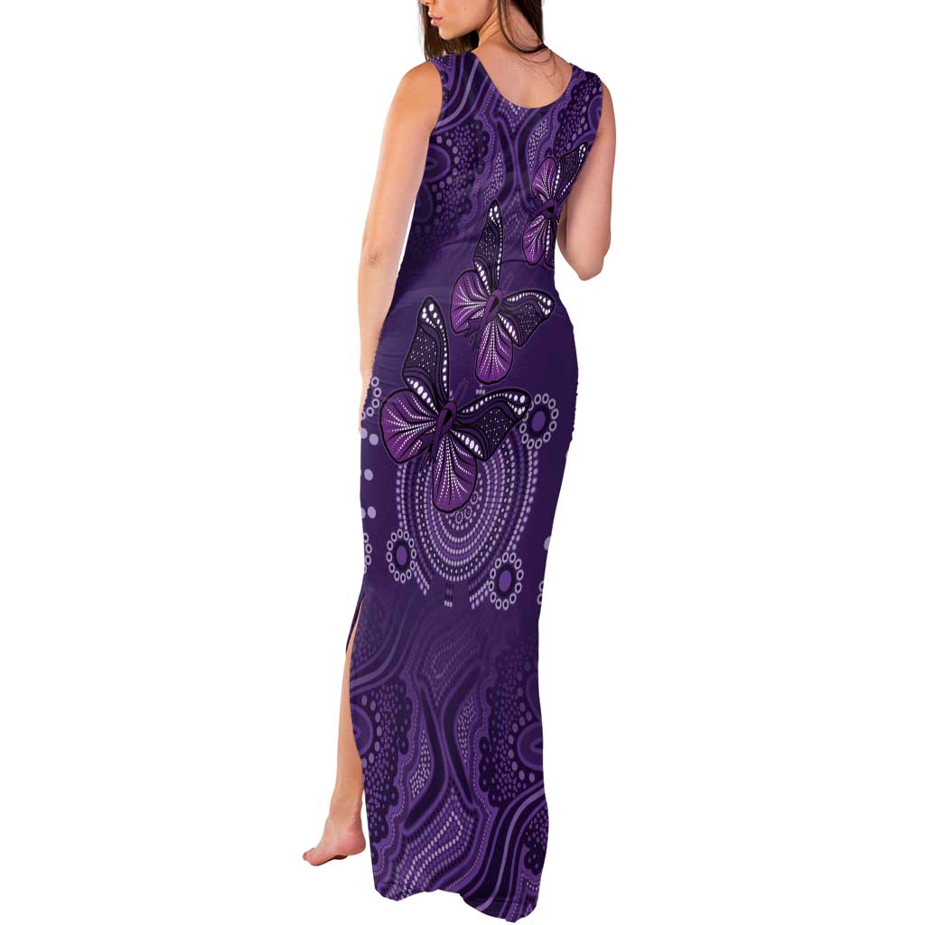 Purple Butterfly Spirit Tank Maxi Dress Australian Epilepsy Awareness - Aussie Hoodie