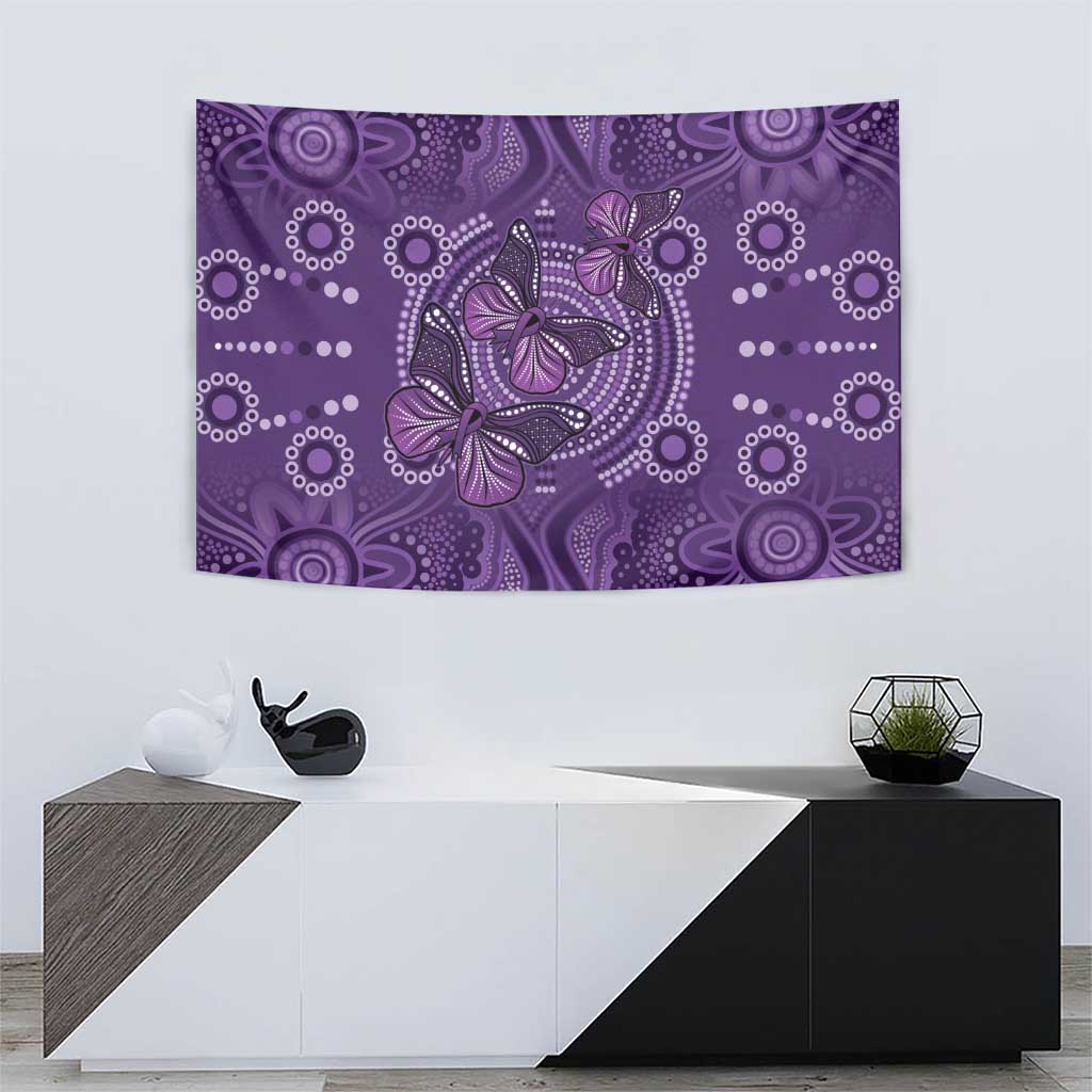 Purple Butterfly Spirit Tapestry Australian Epilepsy Awareness - Aussie Hoodie