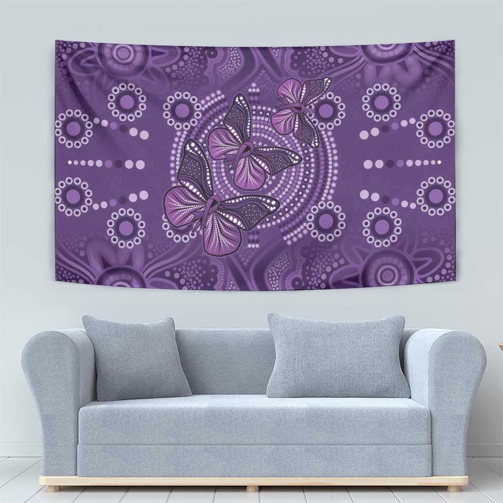 Purple Butterfly Spirit Tapestry Australian Epilepsy Awareness - Aussie Hoodie