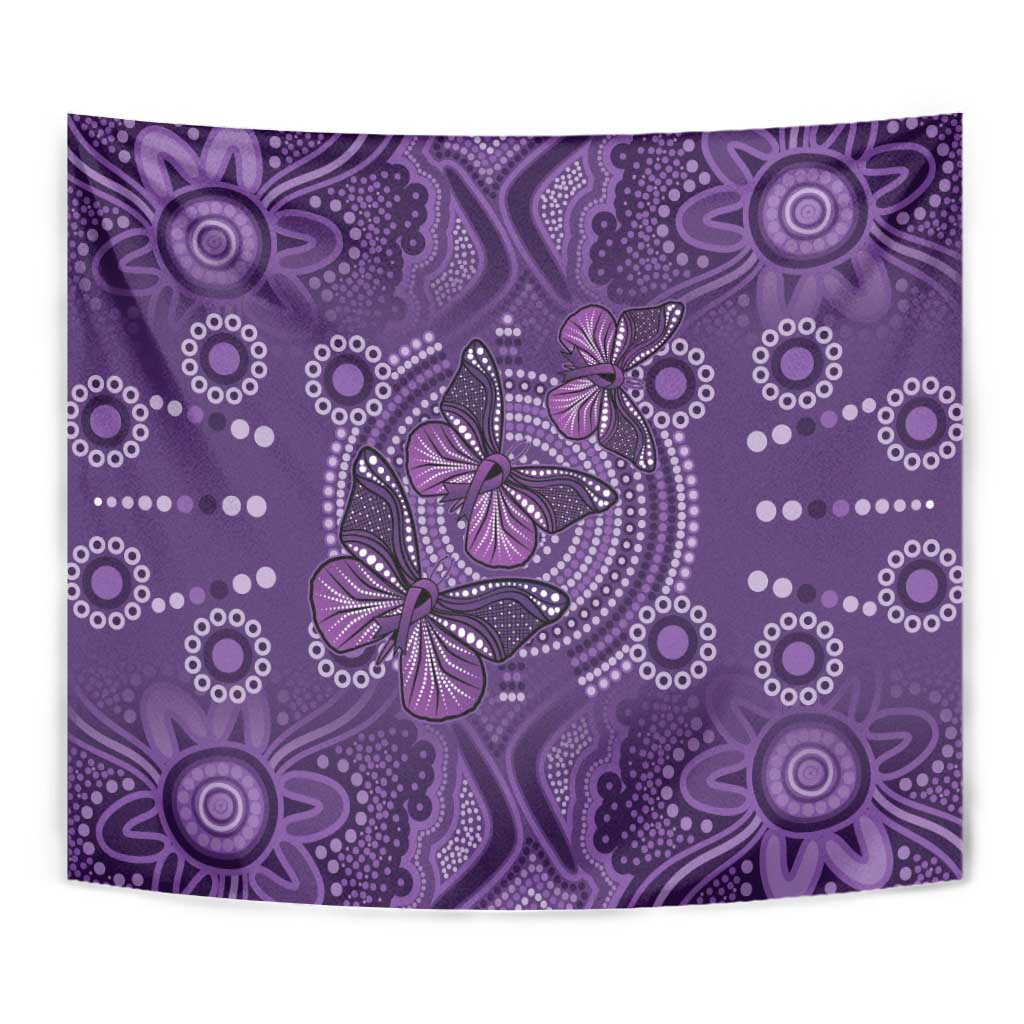 Purple Butterfly Spirit Tapestry Australian Epilepsy Awareness - Aussie Hoodie